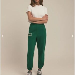 Brand New unworn Favorite Daughter Green Emerald Collegiate Joggers Size Small S